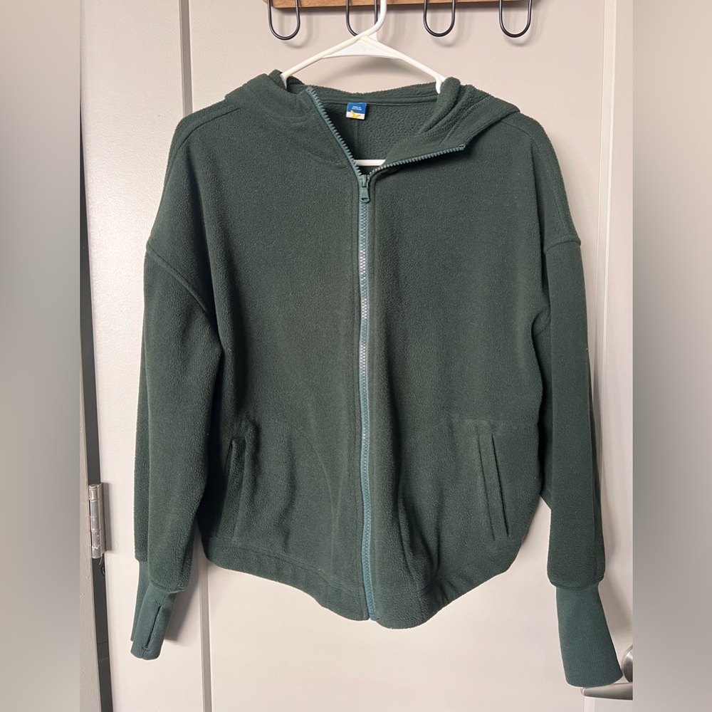 Fleece zip up with thumb hole